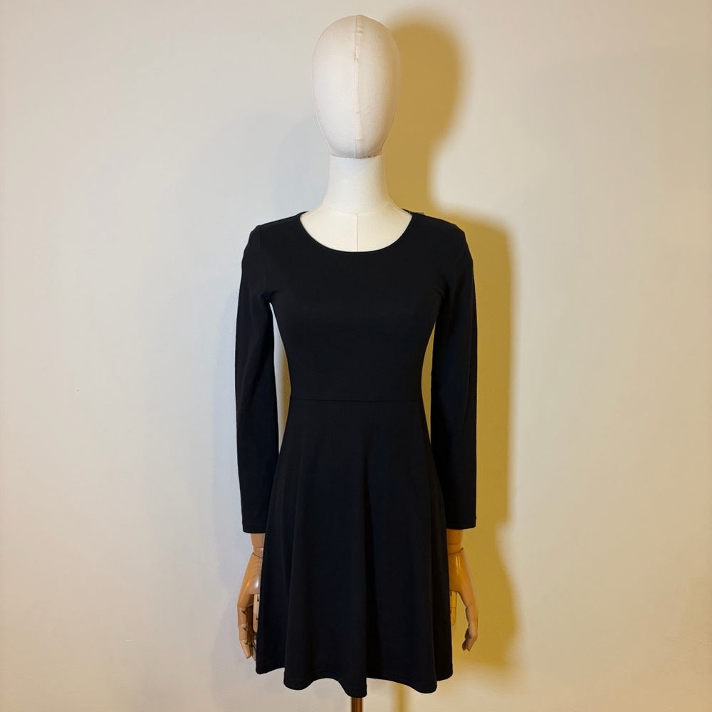 NWT The Children's Place Black Long Sleeve Skater Dress - Size L (10/12)